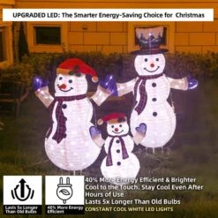 47.5 In. 3-Piece Outdoor Christmas Decoration Pop-Up Snowman Family Set With Cool White LEDs 13 47.5 In. 3-Piece Outdoor Christmas Decoration Pop-Up Snowman Family Set With Cool White LEDs -Northlight Shop starfree christmas yard decorations hoxsod0104 40 1000