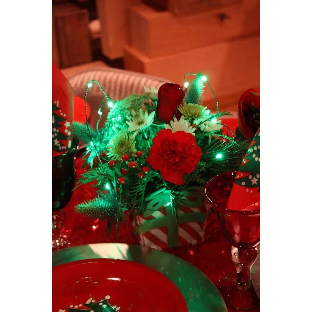 12 Ft. Pre-Lit LED Battery Operated Green Single Braided Garland (Bundle Of 2) 3 12 Ft. Pre-Lit LED Battery Operated Green Single Braided Garland (Bundle Of 2) - Image 3