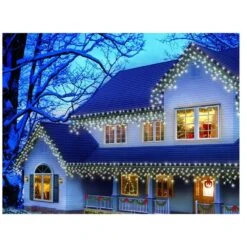 70-Light LED Cold White Dome Icicle Light Set -Northlight Shop starlite creations icicle lights sl002 c070 a 31 1000