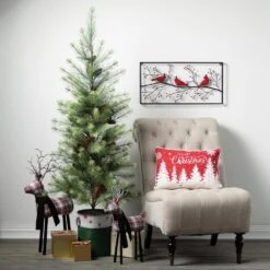 20.5 In. And 28 In. Plaid Standing Deer Figurines - Set Of 2, Christmas Decor, Multicolored -Northlight Shop sullivans christmas figurines pn3943 4f 1000