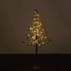 6 In. Lit Snowy Pruned Pine Christmas Tree, Multicolored -Northlight Shop sullivans christmas figurines tr1196 4f 1000