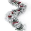 5 Ft. Unlit Green Flocked Pine/Berry Artificial Christmas Garland