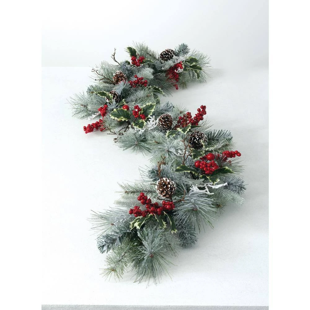 6 Ft. Multicolor Berry And Pine Unlit Artificial Christmas Garland 4 6 Ft. Multicolor Berry And Pine Unlit Artificial Christmas Garland - Image 4