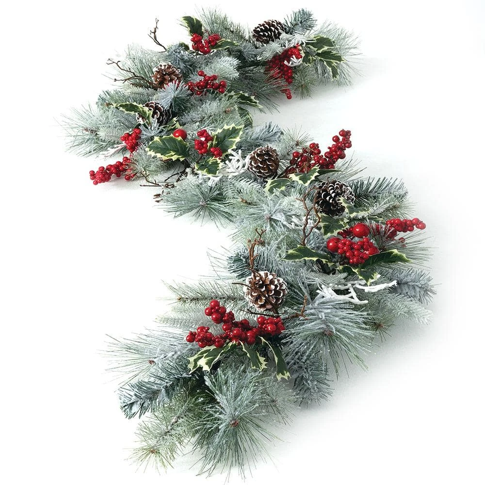 6 Ft. Multicolor Berry And Pine Unlit Artificial Christmas Garland 1 6 Ft. Multicolor Berry And Pine Unlit Artificial Christmas Garland