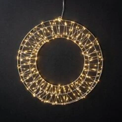 16" Christmas Small Lighted Silver Wreath -Northlight Shop sullivans christmas novelty lights met2384 1f 1000