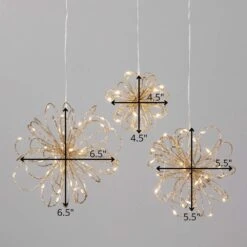 6.5", 5.5" & 4" Christmas Lighted Gold Swirl Balls Set Of 3 7 6.5", 5.5" & 4" Christmas Lighted Gold Swirl Balls Set Of 3 -Northlight Shop sullivans christmas novelty lights met2406 1f 1000