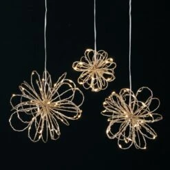 6.5", 5.5" & 4" Christmas Lighted Gold Swirl Balls Set Of 3 6 6.5", 5.5" & 4" Christmas Lighted Gold Swirl Balls Set Of 3 -Northlight Shop sullivans christmas novelty lights met2406 4f 1000