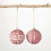 4 In. Red Embossed Ball Ornament (Set Of 2) 5 4 In. Red Embossed Ball Ornament (Set Of 2) -Northlight Shop sullivans christmas ornament sets or10245 64 1000