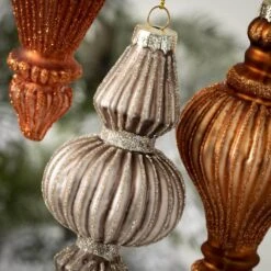5", 5" And 5.5"Multicolor Metallic Finial Drop Ornaments (Set Of 3) 3 5", 5" And 5.5"Multicolor Metallic Finial Drop Ornaments (Set Of 3) -Northlight Shop sullivans christmas ornament sets or10310 c3 1000