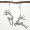 7.25 In. And 6 In. Silver Reindeer Ornament - Set Of 2, Silver Christmas Ornaments -Northlight Shop sullivans christmas ornament sets or10784 64 1000