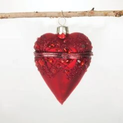 3.5 In. Red Heart Box Christmas Ornaments Set Of 6 -Northlight Shop sullivans christmas ornament sets or5061kit 1f 1000