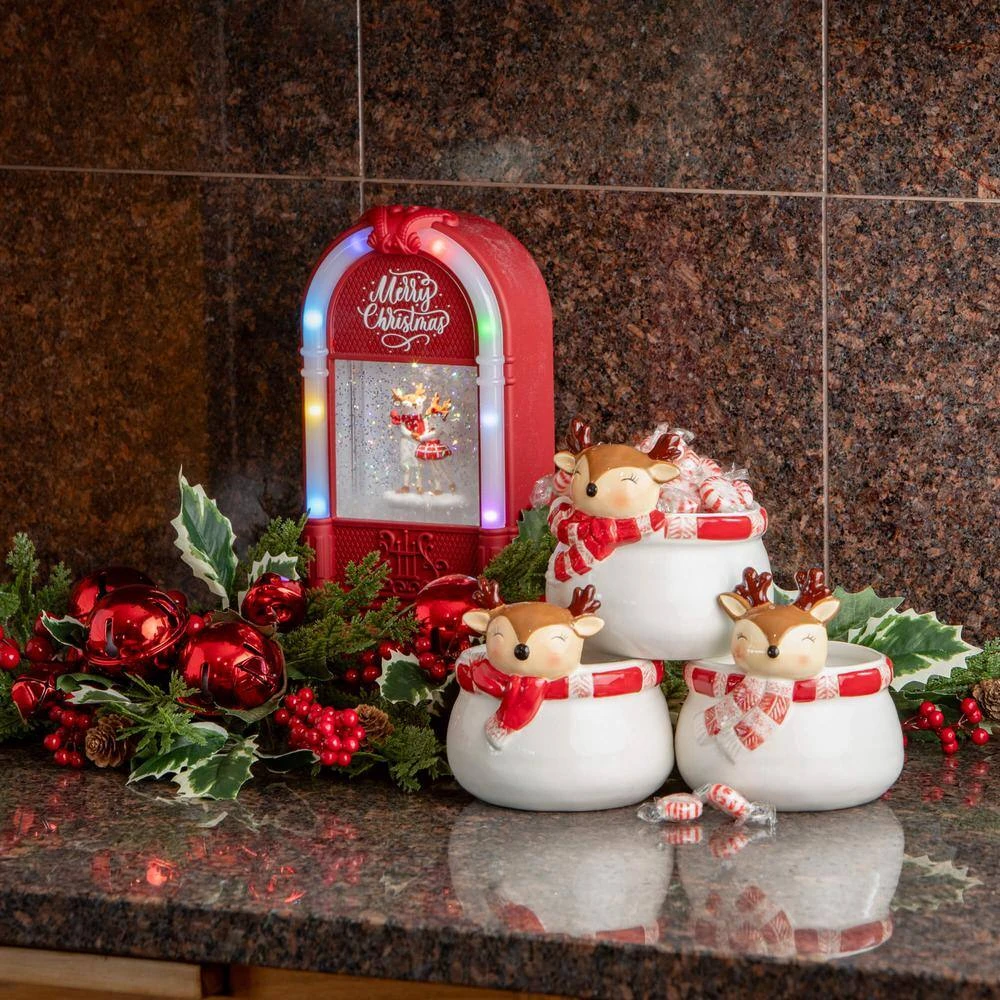 30" Jingle Bell Holly Pine Artificial Christmas Swag, Green-Red 5 30" Jingle Bell Holly Pine Artificial Christmas Swag, Green-Red - Image 5