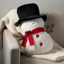 23 In. Plush Snowman Christmas Throw Pillow 7 23 In. Plush Snowman Christmas Throw Pillow -Northlight Shop sullivans christmas textiles pil421 4f 1000