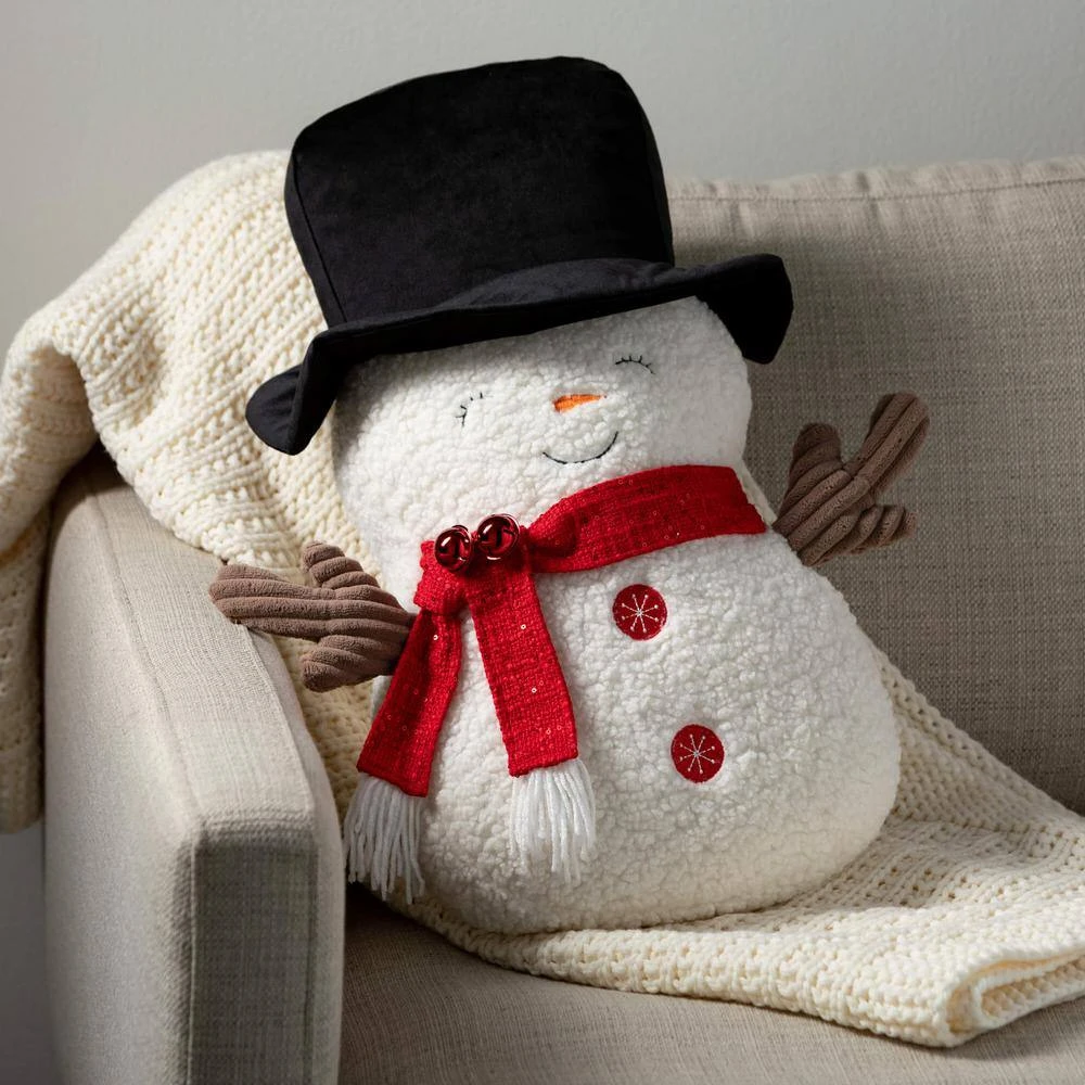 23 In. Plush Snowman Christmas Throw Pillow 3 23 In. Plush Snowman Christmas Throw Pillow - Image 3