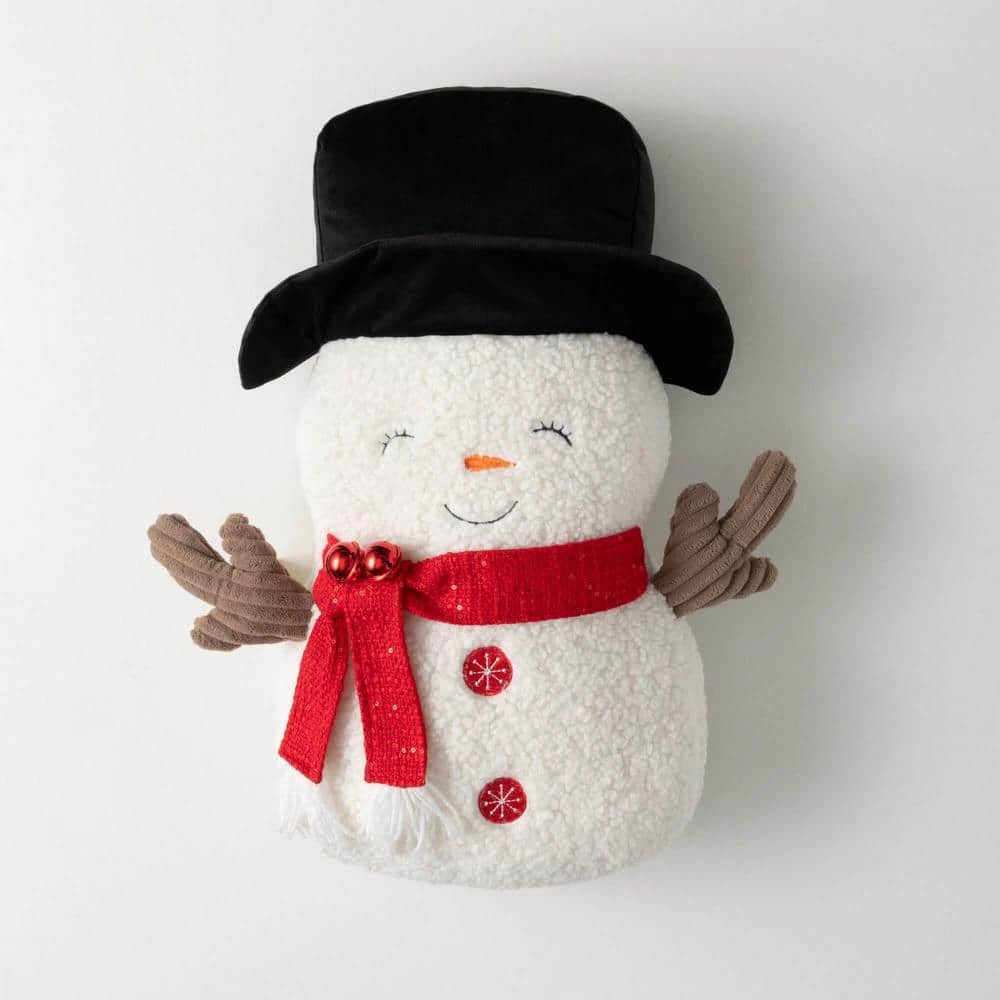 23 In. Plush Snowman Christmas Throw Pillow 1 23 In. Plush Snowman Christmas Throw Pillow
