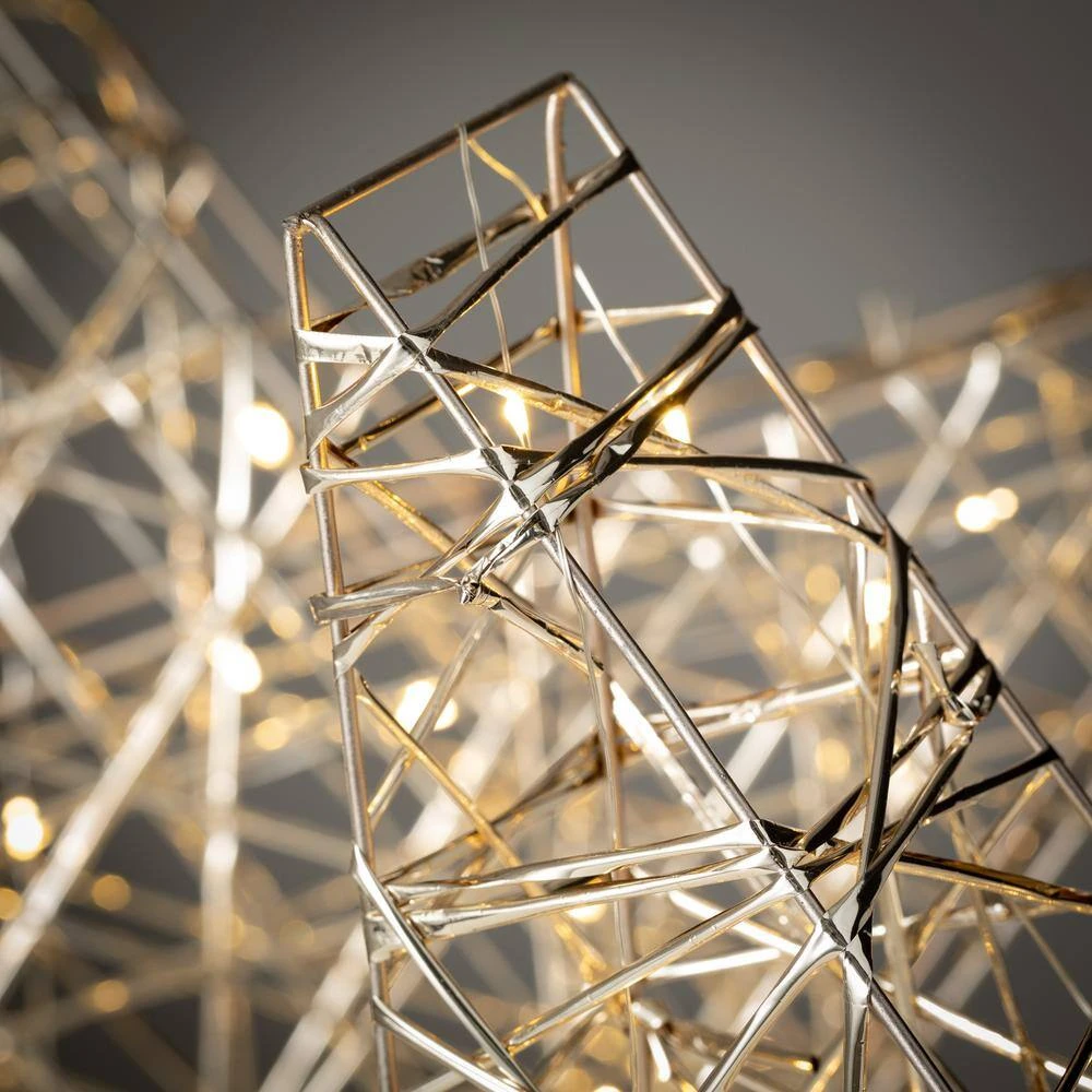 19.75 In. And 16 In. Lighted Outdoor Gold Stars Christmas Yard Decor - Set Of 2 2 19.75 In. And 16 In. Lighted Outdoor Gold Stars Christmas Yard Decor - Set Of 2 - Image 2