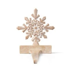 9 In. Whitewashed Polyresin Stocking Holder