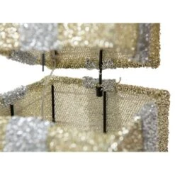 34 In. Christmas Illuminated Stacking Gift Box, 3D Tinsel Santa Outdoor Garden Yard Lawn Festive Decoration With Lights 19 34 In. Christmas Illuminated Stacking Gift Box, 3D Tinsel Santa Outdoor Garden Yard Lawn Festive Decoration With Lights -Northlight Shop sunjoy christmas yard decorations d116019000 44 1000