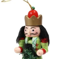 Nutcracker Red And Green Christmas Hanging Ornament Set (5-Piece) -Northlight Shop sunnydaze christmas ornament sets hb 367 1f 1000