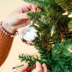 Merry Medley 24-Piece Plastic Ornament Set - 60 Mm - White/Silver -Northlight Shop sunnydaze christmas ornament sets sme 98824 1f 1000