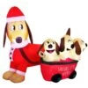 2.5 Ft. W X 3.25 Ft. H Cheerful Lighted Christmas Puppy Inflatable For Christmas Outdoor Decor