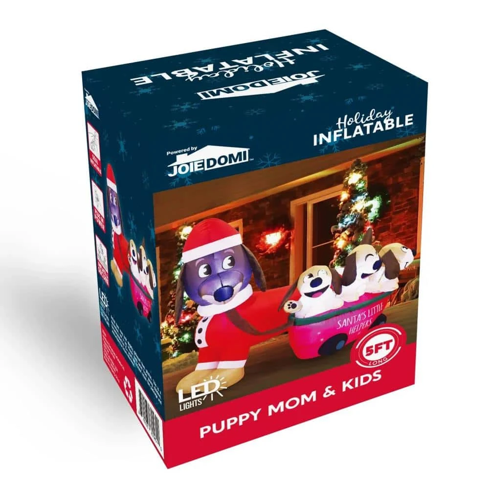 2.5 Ft. W X 3.25 Ft. H Cheerful Lighted Christmas Puppy Inflatable For Christmas Outdoor Decor 2 2.5 Ft. W X 3.25 Ft. H Cheerful Lighted Christmas Puppy Inflatable For Christmas Outdoor Decor - Image 2