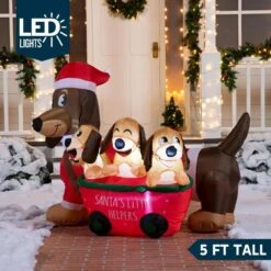 2.5 Ft. W X 3.25 Ft. H Cheerful Lighted Christmas Puppy Inflatable For Christmas Outdoor Decor 15 2.5 Ft. W X 3.25 Ft. H Cheerful Lighted Christmas Puppy Inflatable For Christmas Outdoor Decor -Northlight Shop syncfun christmas inflatables 30209 76 1000