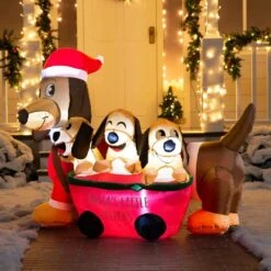 2.5 Ft. W X 3.25 Ft. H Cheerful Lighted Christmas Puppy Inflatable For Christmas Outdoor Decor 10 2.5 Ft. W X 3.25 Ft. H Cheerful Lighted Christmas Puppy Inflatable For Christmas Outdoor Decor -Northlight Shop syncfun christmas inflatables 30209 c3 1000