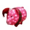 Syncfun 21 In. Tall Pink And Red Tensil Cotton Pig LED Yard Light For Christmas Outdoor Or Patio Decors