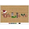 18 In. X 27 In. Believe Super Scraper Door Mat 9 18 In. X 27 In. Believe Super Scraper Door Mat -Northlight Shop tan nedia home christmas doormats 33160 64 1000