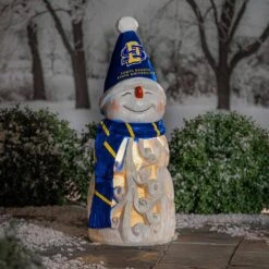 South Dakota State University Snowman LED Christmas Garden Statuary, 26 In. -Northlight Shop team sports america christmas yard decorations 2la5015snl 31 1000