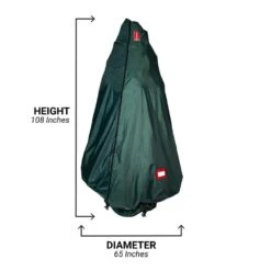 Decorated Upright Christmas Tree Storage Bag For Trees Up To 9 Ft. Tall With Rolling Tree Stand -Northlight Shop treekeeper christmas tree storage tk 10104 rs 66 1000