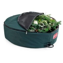 24 In. Artificial Wreath Storage Bag With Removable Handle (Foam Lined) -Northlight Shop treekeeper wreath storage tk 10111 rs 1f 1000
