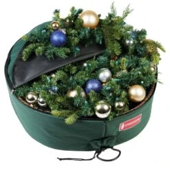 48 In. Artificial Padded Christmas Wreath Storage Bag With Protective Direct Suspend Hanger -Northlight Shop treekeeper wreath storage tk 10113 rs 1f 1000