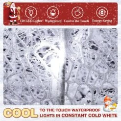 6 Ft. 3D Post Light Outdoor Christmas Holiday Yard Decoration Cool White LED -Northlight Shop veikous christmas yard decorations pg0403 14 40 1000