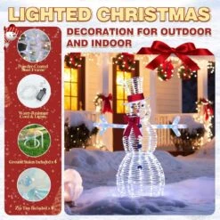 4.5 Ft. Iridescent Snowman Outdoor Christmas Holiday Yard Decoration With Cool White LED Lights -Northlight Shop veikous christmas yard decorations pg0403 18 1f 1000