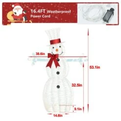 4.5 Ft. Iridescent Snowman Outdoor Christmas Holiday Yard Decoration With Cool White LED Lights -Northlight Shop veikous christmas yard decorations pg0403 18 4f 1000