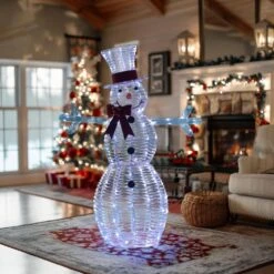 4.5 Ft. Iridescent Snowman Outdoor Christmas Holiday Yard Decoration With Cool White LED Lights -Northlight Shop veikous christmas yard decorations pg0403 18 fa 1000