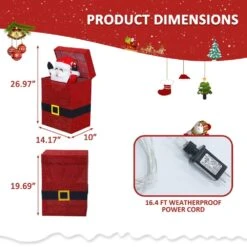 27 In. 3D Animated Santa Claus In Gift Box Outdoor Christmas Yard Decoration Warm White LED Lights 19 27 In. 3D Animated Santa Claus In Gift Box Outdoor Christmas Yard Decoration Warm White LED Lights -Northlight Shop veikous christmas yard decorations pg0403 23 c3 1000