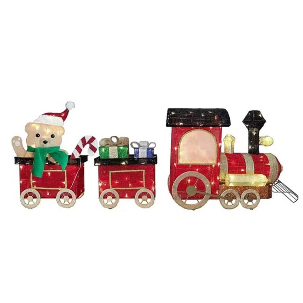 6.5 Ft. L 180L LED Christmas Train Set Of 3 1 6.5 Ft. L 180L LED Christmas Train Set Of 3