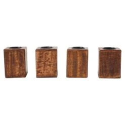 Seasons Crest Wooden Christmas Tealight Holders NOEL Cube (Set Of 4) 8 Seasons Crest Wooden Christmas Tealight Holders NOEL Cube (Set Of 4) -Northlight Shop vhc brands christmas candles 85490 4f 1000