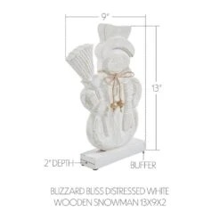 13 In. Distressed White Wooden Christmas Snowman 6 13 In. Distressed White Wooden Christmas Snowman -Northlight Shop vhc brands christmas figurines 89998 4f 1000