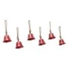 3.2 In. Falling Snow Red Bell Metal Christmas Ornament (Set Of 6) -Northlight Shop vhc brands christmas ornament sets 90026 64 1000