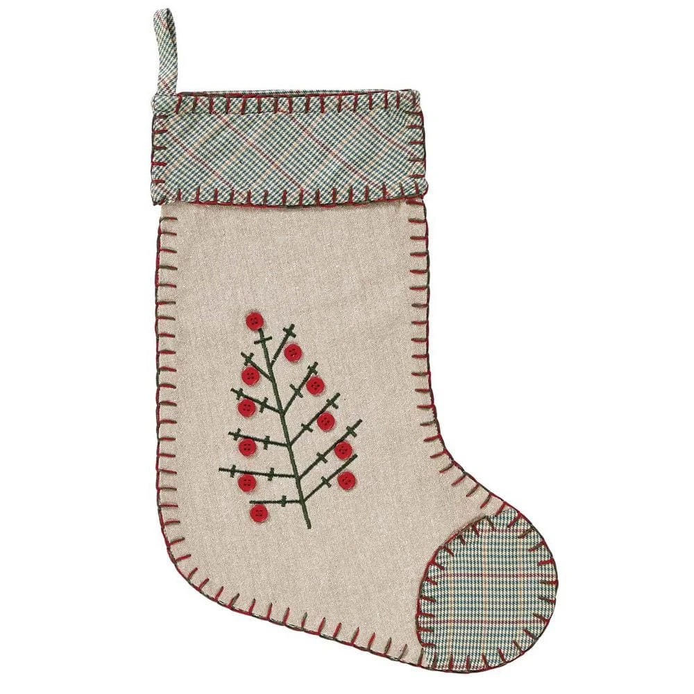 15 In. Tidings Light Khaki Tan Traditional Christmas Decor Stocking 1 15 In. Tidings Light Khaki Tan Traditional Christmas Decor Stocking