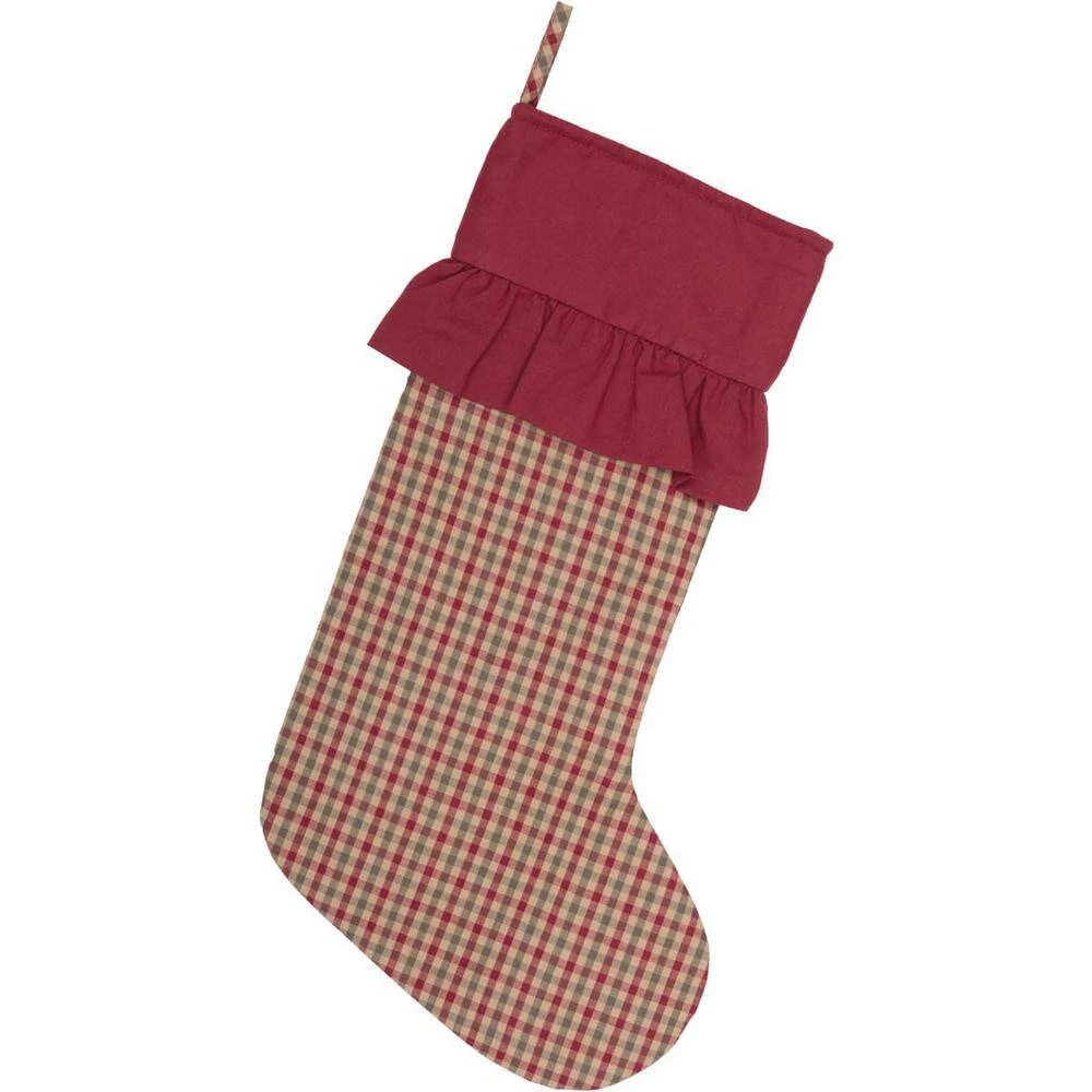 20 In. Jonathan Plaid Natural Tan Traditional Christmas Decor Stocking 1 20 In. Jonathan Plaid Natural Tan Traditional Christmas Decor Stocking