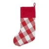 20 In. Annie Red Check Farmhouse Christmas Stocking -Northlight Shop vhc brands christmas stockings 84087 64 1000