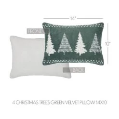 10 In. X 14 In. Green Christmas Trees Green Velvet Decorative Throw Pillow 8 10 In. X 14 In. Green Christmas Trees Green Velvet Decorative Throw Pillow -Northlight Shop vhc brands christmas textiles 85504 1f 1000