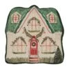 14x14 Christmas Cottage Pillow With Beads -Northlight Shop vhc brands christmas textiles 89884 64 1000