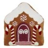 18x18 Gingerbread House Embroidered Velvet Pillow -Northlight Shop vhc brands christmas textiles 89887 64 1000