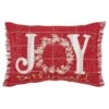 14x20 Joy To The World Fringed Pillow -Northlight Shop vhc brands christmas textiles 89893 64 1000